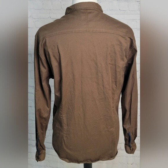 Spykar for Freedom Women's Brown Button Down Top Blouse Sz M Chocolate Casual - Picture 5 of 7